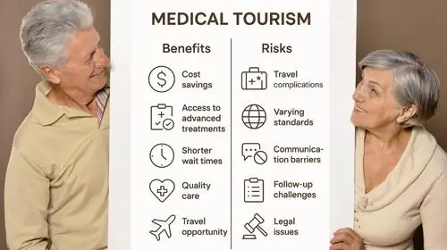Infographic on Medical Tourism: Benefits vs. Risks